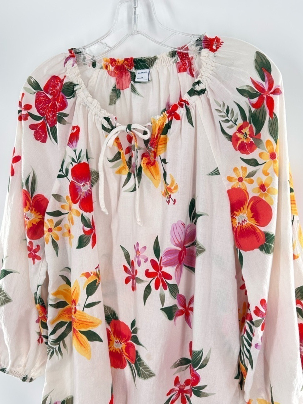 Old Navy Cotton Floral Blouse Medium - Picture 3 of 14